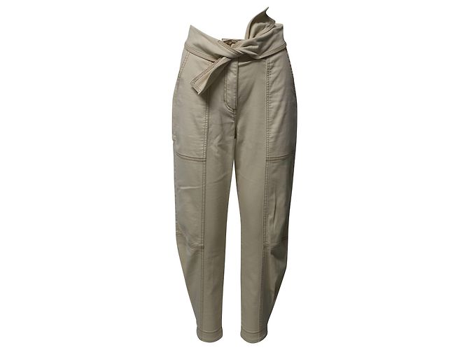 Calça jeans Ulla Johnson Storm em algodão creme Branco Cru