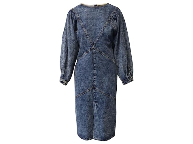 Isabel Marant Udrea Denim Midi Dress in Blue Cotton  ref.729747