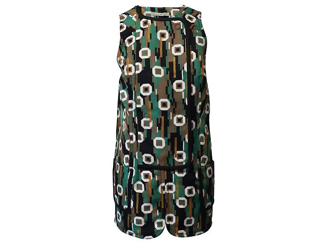 Balenciaga Printed Dress in Multicolour Polyester Python print