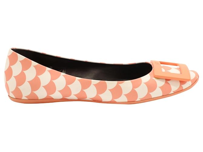 Roger Vivier Printed Ballet Flats in Multicolor Leather Multiple colors  ref.729791