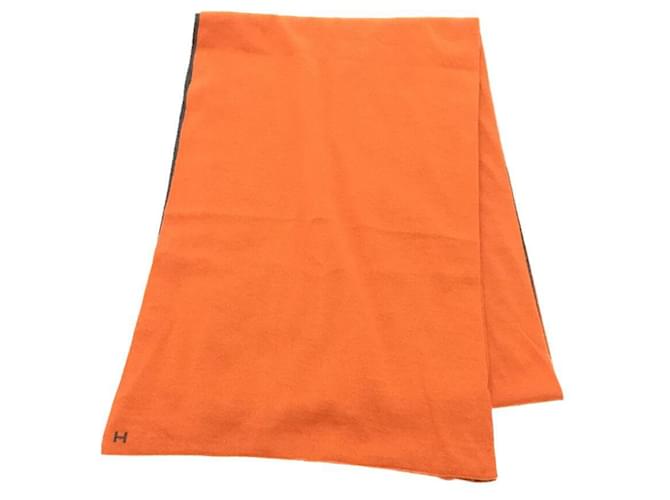 Hermès HERMES Muffler Orange Cashmere  ref.730080