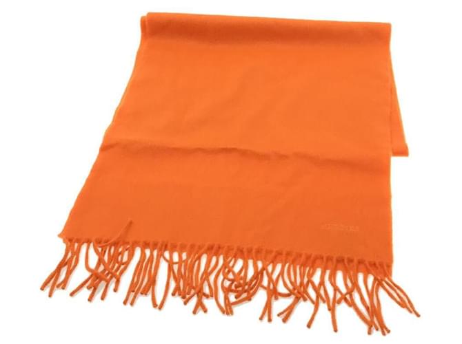 Hermès HERMES Muffler Orange Cashmere  ref.730143