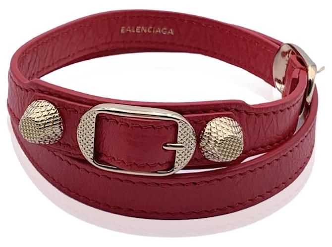 Hermès Balenciaga Armband Rot Leder  ref.730238