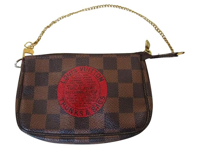 Louis Vuitton Mini bolsa baús e bolsas. Marrom Lona  ref.730256