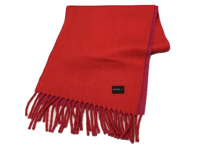 Hermès HERMES Muffler Red Cashmere  ref.730415