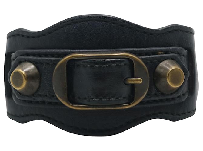 Balenciaga Ligne Classic Armband aus schwarzem Lammleder  ref.730436