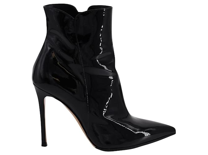 Gianvito Rossi Ankle Boots in Black Patent Leather   ref.730447
