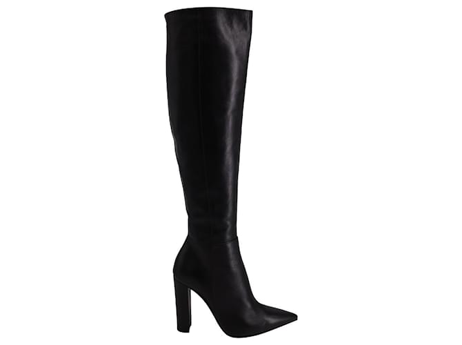Gianvito Rossi Kerolyn 85 Knee High Boots in Black Leather   ref.730475