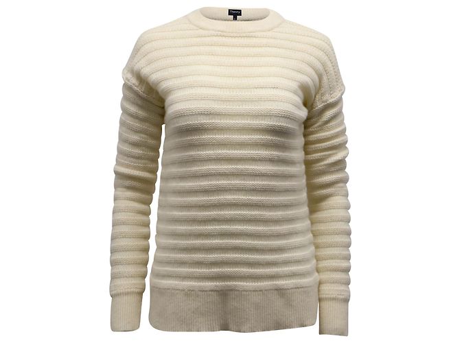 Pull Theory Novelty Stripe en Cachemire Beige