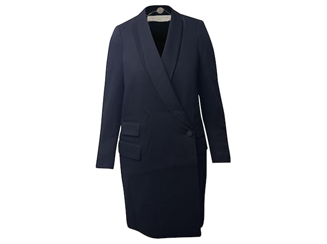 Stella Mc Cartney Stella McCartney Shawl Collar Coat in Black Polyamide  ref.730638