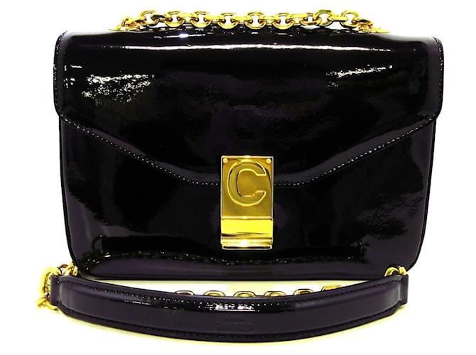 Céline C Black Patent leather  ref.730719