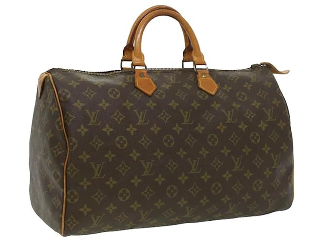 Louis Vuitton Monogram Speedy 40 Bolsa de mão M41522 Autenticação de LV 32851 Lona  ref.730943