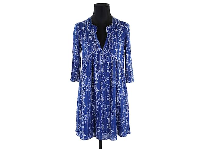 Ba&Sh Ba & Sh Dress 34 Azul Viscose  ref.731072