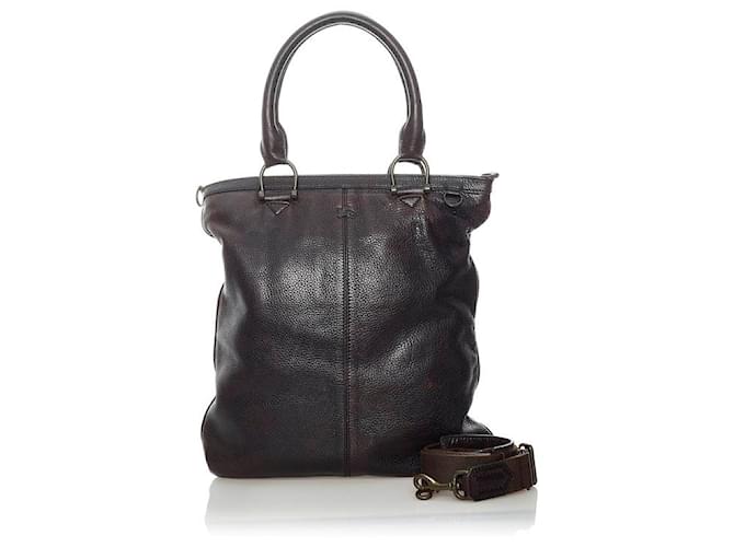 Burberry Leather Tote Bag Brown Pony-style calfskin  ref.731133