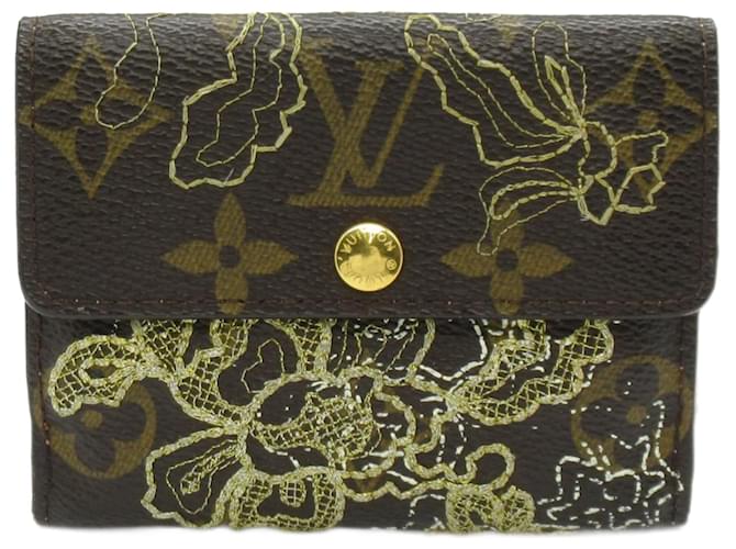 Louis Vuitton Monogram Dentelle Ludlow Coin Case Brown Cloth ref.731189 -  Joli Closet
