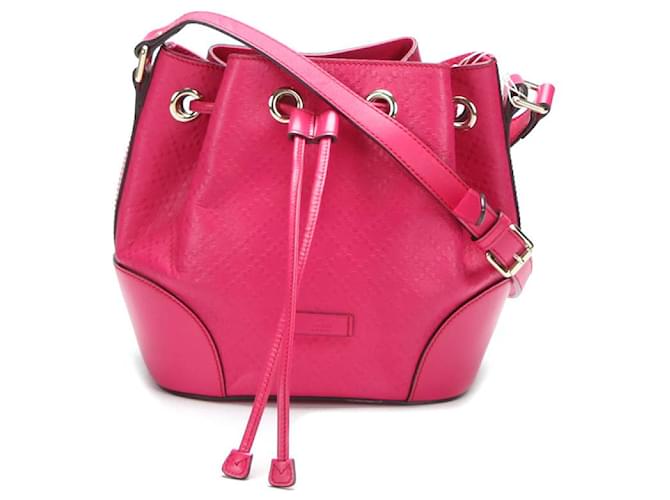 Gucci Borsa a secchiello in pelle con diamanti Rosa Vitello simile a un vitello  ref.731199