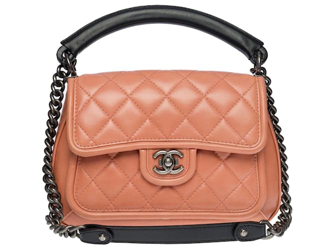 Asesinar importante coreano Bonito bolso de mano Chanel Classique con solapa en piel de cordero  acolchada rosa, Cuero ref.731288 - Joli Closet