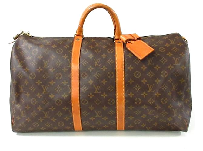 Louis Vuitton Keepall 55 Brown Cloth  ref.731818