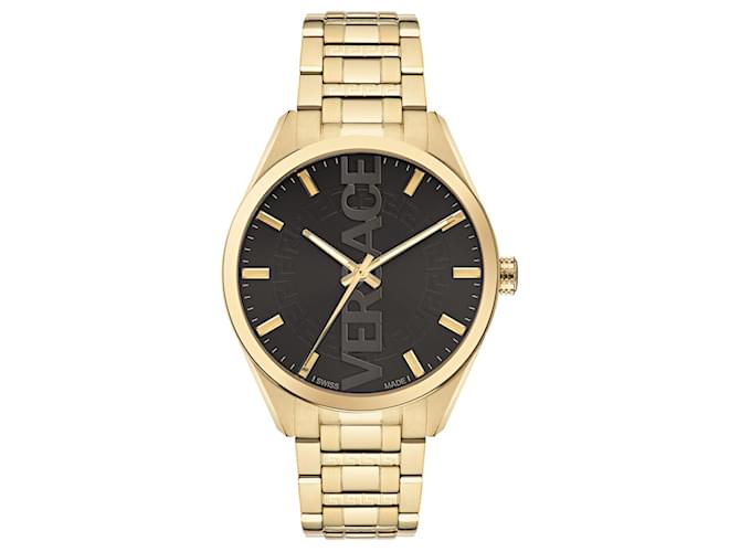 Versace V-Vertical Bracelet Watch Golden Metallic  ref.731927