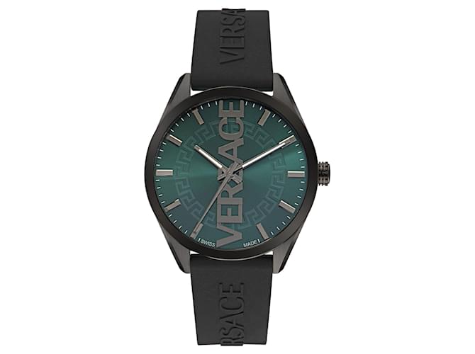 Relógio Versace V-Vertical Silicone Cinza  ref.731980