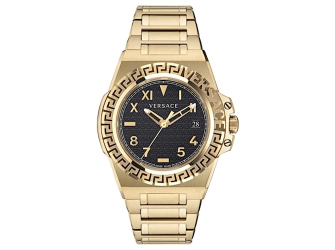 Versace Greca Reaction Armbanduhr Golden Metallisch  ref.732109