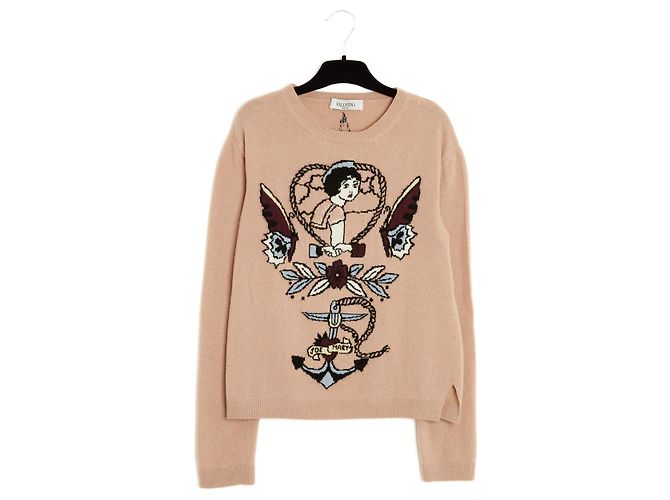 Valentino Pullover beige aus Wolle und Kaschmir