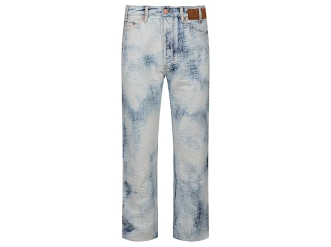 Palm Angels Monogram Jeans Blue Joli Closet