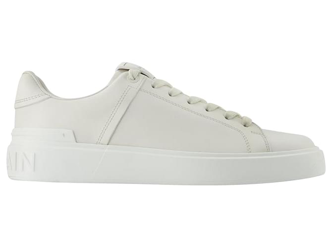 Sneakers B Court - Balmain - Bianco - Pelle  ref.732499