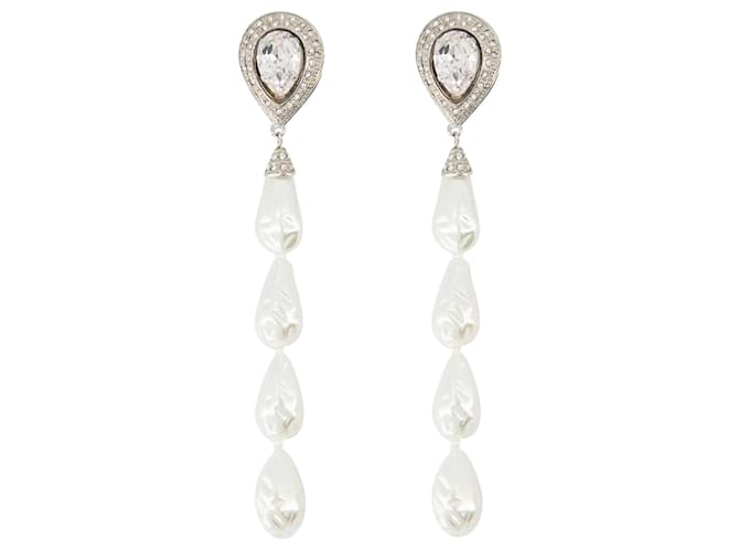 Pearl Cascade Ohrring – Alessandra Rich – Silber – Messing Metallisch  ref.732655