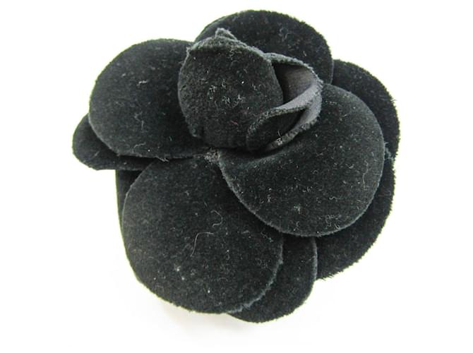 Chanel Camellia Negro Metal  ref.732768