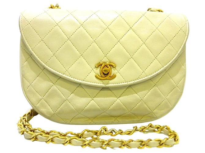 Timeless Chanel intemporal Bege Couro  ref.732798