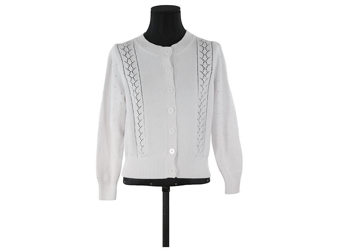 Petite Mendigote Pullover/Strickjacke 36 Weiß Baumwolle