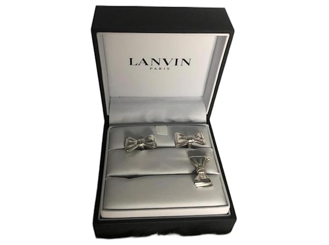 Lanvin Cufflinks Silvery Silver  ref.733114