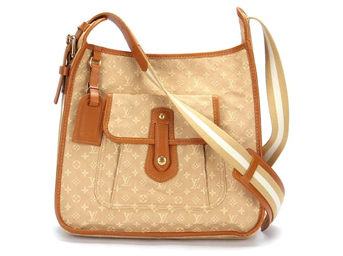Louis Vuitton Monogram Mini Lin Mary Kate Besace Brown Cloth  ref.733280