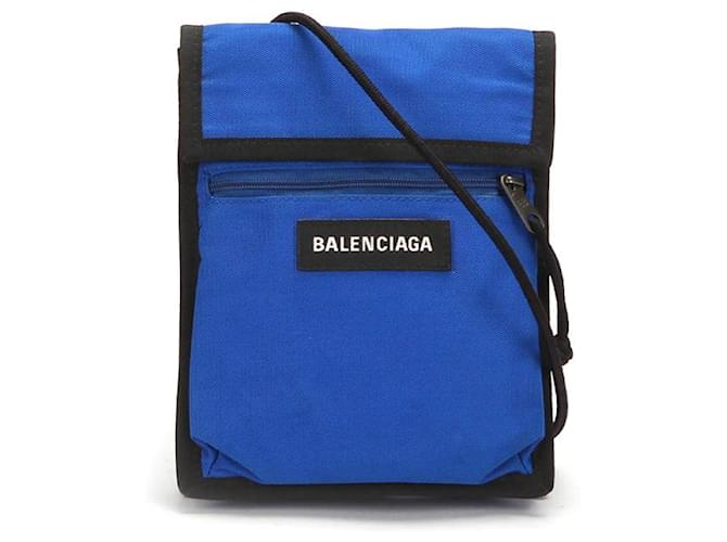 Balenciaga Nylon Crossbody Bag Blue Cloth  ref.733296