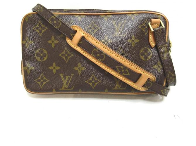 Louis Vuitton Monogram Marly Bandouliere Brown Cloth  ref.733327
