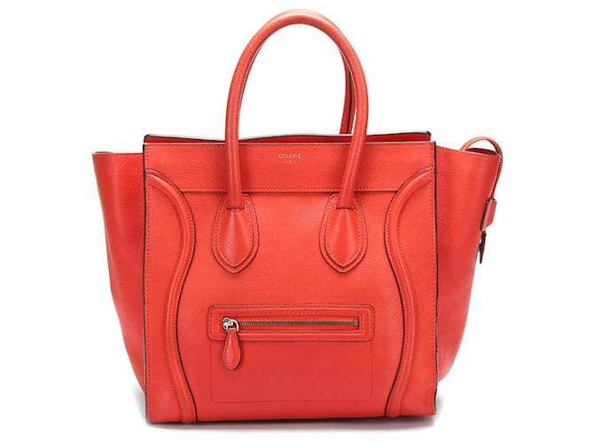 Luggage Céline Gepäcktasche aus Leder Rot Kalbähnliches Kalb  ref.733496