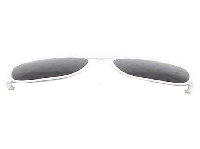 Louis Vuitton Monogram Clip-On Sunglasses ZO1003 White Metal  ref.733637