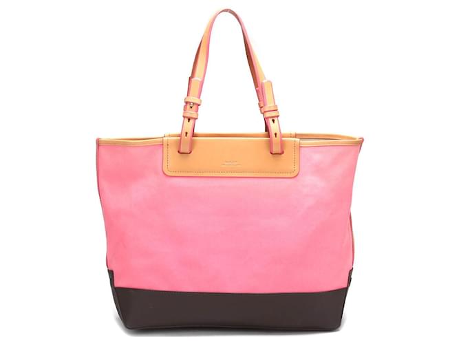 Bally Canvas Tote Bag Pink Cloth  ref.733713