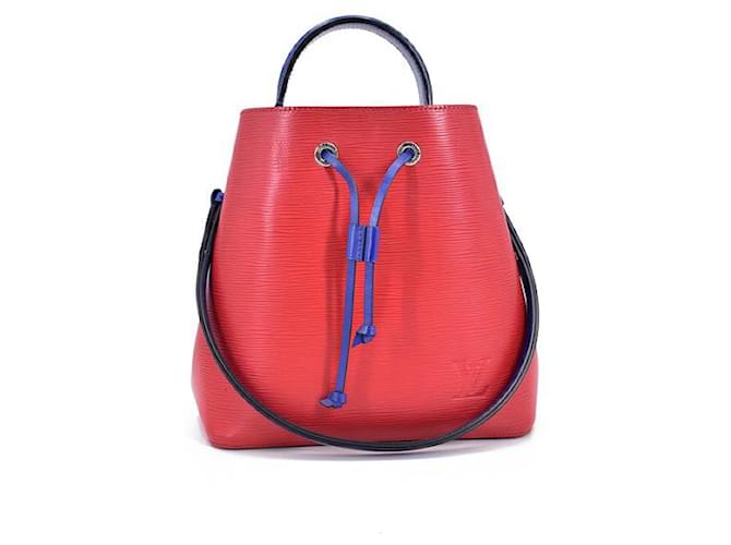 Néonoé Bolso de hombro de cuero nulo Louis Vuitton en excelentes condiciones Roja  ref.733749