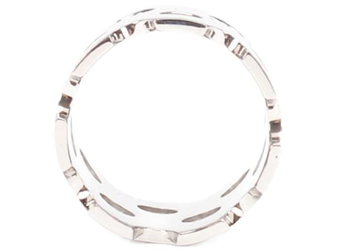 Ring Hermès Anel Cachecol Perfore Prata Metal  ref.733778