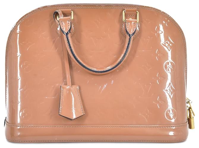 Louis Vuitton Monogram Vernis Alma PM Beige Leather Patent leather  ref.733854