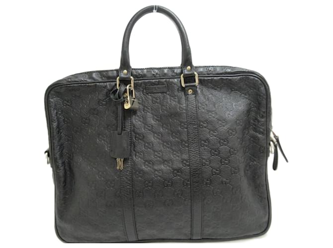 Guccissima Leather Briefcase Black Pony-style calfskin  ref.733931