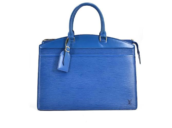 Louis Vuitton null Bolsa de couro R00626 em boas condições Azul  ref.734091