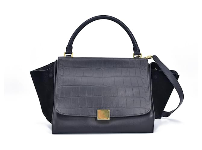 Céline Celine null Leather Handbag j01417 in Good condition Black  ref.734107