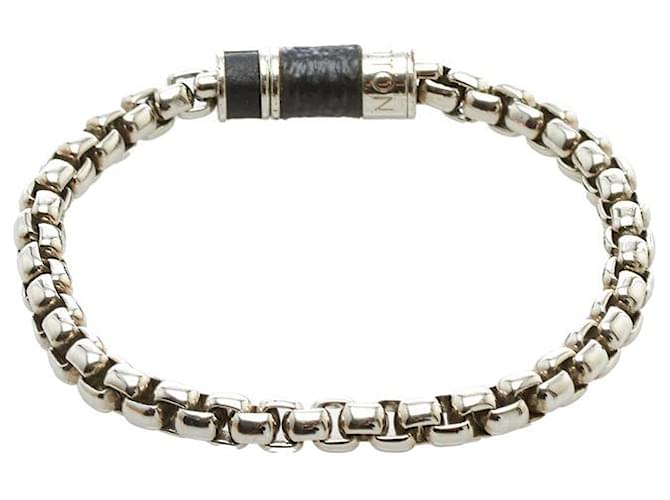 Louis Vuitton Monogram Eclipse Chain Bracelet M63107 Silvery Metal  ref.734158