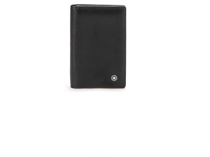 Montblanc Leather Card Holder Leather Business card case in Good condition Black  ref.734167