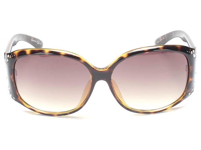 Dior Óculos de sol coloridos grandes 086HA Marrom Plástico  ref.734263