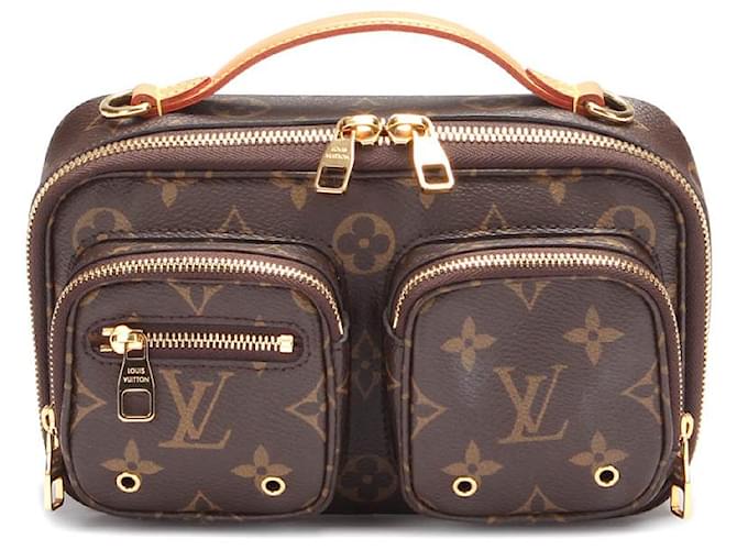 Louis Vuitton Monogram Utility Crossbody Bag Brown Cloth ref