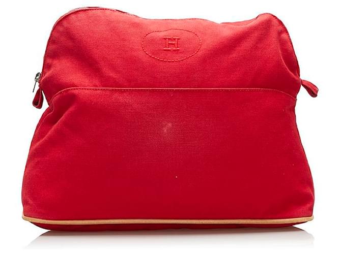 Hermès Pochette Bolide GM Coton Rouge  ref.734453